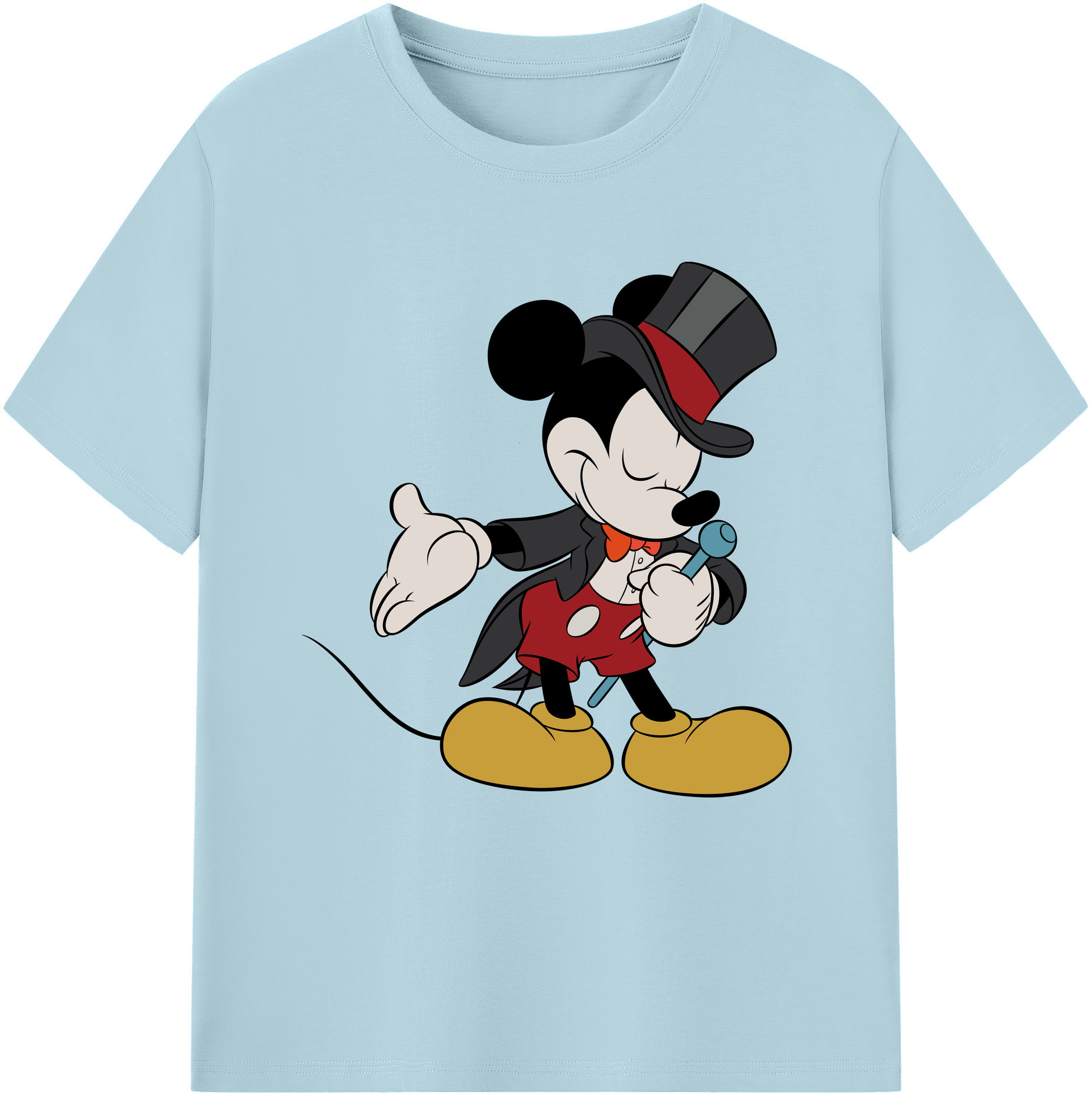 （画像用） ミッキーマウス Mickey Mouse 綿100％半袖Tシャツ（フロントプリント）